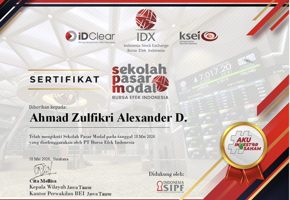 Sertifikat Sekolah Pasar Modal